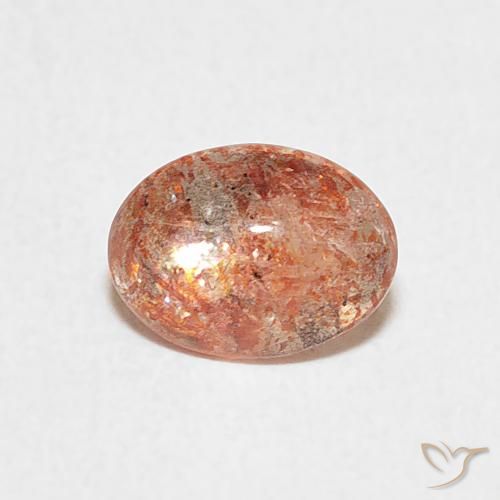 0.91ct Natürlicher Grapefruit-Orange Sonnenstein, Oval, Lichtdurchlässig