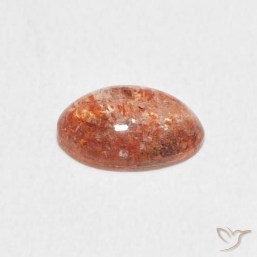 9,17 ctw natürlicher Grapefruit-Orange Sonnenstein, Oval, Lichtdurchlässig