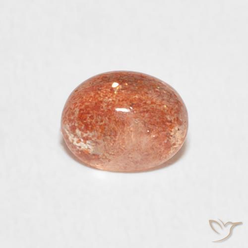 0.81ct Natürlicher Grapefruit-Orange Sonnenstein, Oval, Lichtdurchlässig
