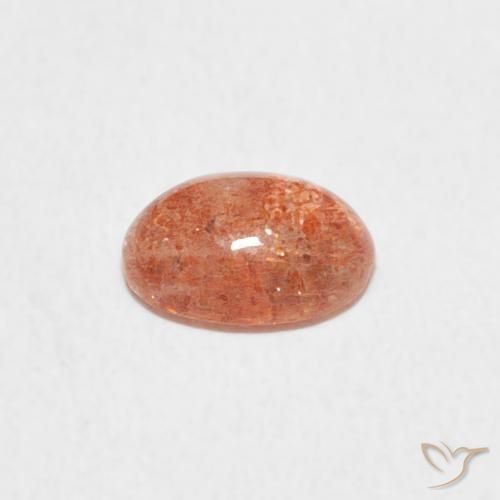 9,17 ctw natürlicher Grapefruit-Orange Sonnenstein, Oval, Lichtdurchlässig