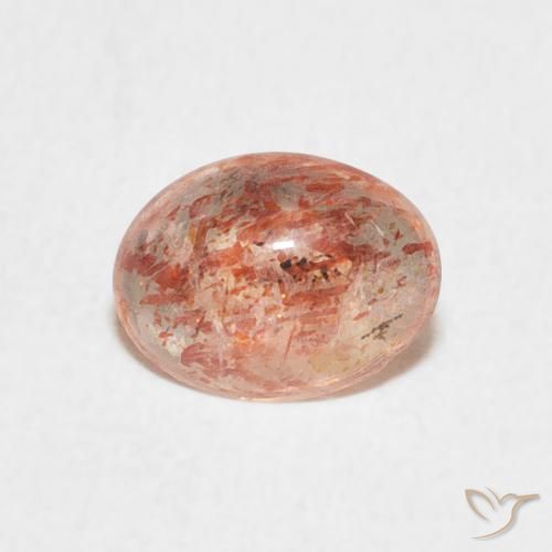 0.99ct Natürlicher Warmes Orange Sonnenstein, Oval, Lichtdurchlässig