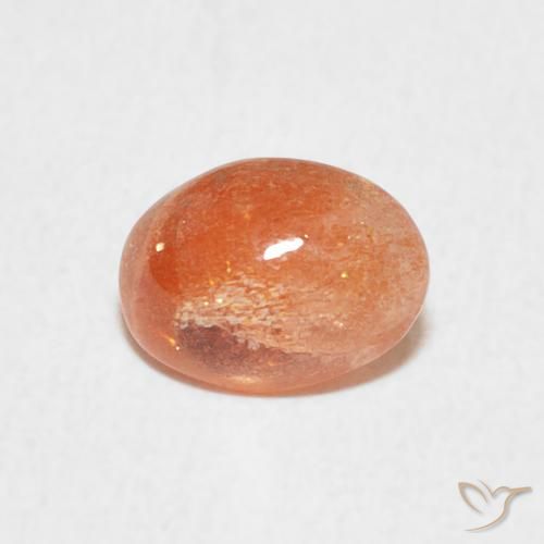 1.02ct Natürlicher tieforange Sonnenstein, Oval, Lichtdurchlässig
