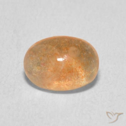 1.34ct Natürlicher hellorange Sonnenstein, Oval, Lichtdurchlässig