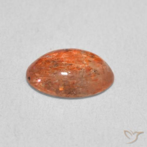 9,17 ctw natürlicher Ingwer-Orange Sonnenstein, Oval, Lichtdurchlässig