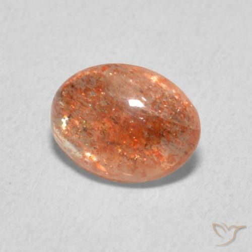 9,17 ctw natürlicher rötlich-orange Sonnenstein, Oval, Lichtdurchlässig