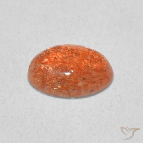 9,17 ctw natürlicher rötlich-orange Sonnenstein, Oval, Lichtdurchlässig