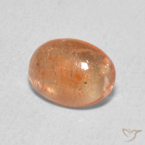 9,17 ctw natürlicher Medium Light-Orange Sonnenstein, Oval, Lichtdurchlässig