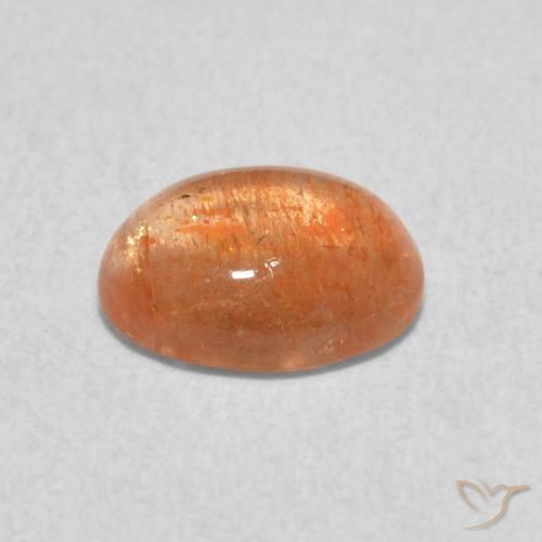 9,17 ctw natürlicher Medium Light-Orange Sonnenstein, Oval, Lichtdurchlässig