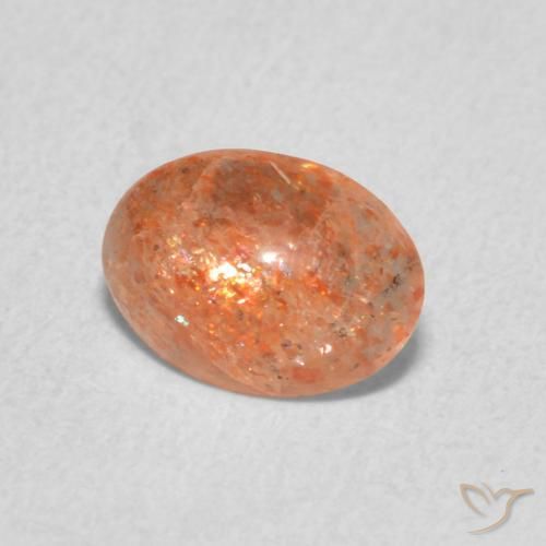 9,17 ctw natürlicher Medium Light-Orange Sonnenstein, Oval, Lichtdurchlässig