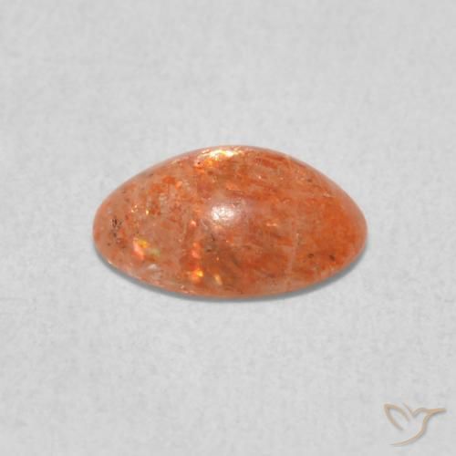 9,17 ctw natürlicher Medium Light-Orange Sonnenstein, Oval, Lichtdurchlässig