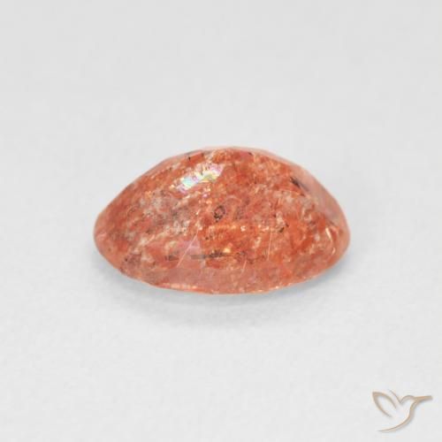 9,17 ctw natürlicher Grapefruit-Orange Sonnenstein, Oval, Lichtdurchlässig