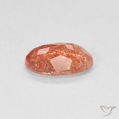 9,17 ctw natürlicher Grapefruit-Orange Sonnenstein, Oval, Lichtdurchlässig