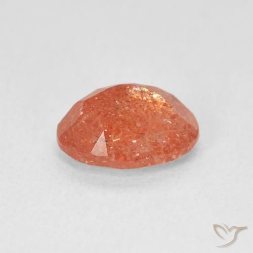 9,17 ctw natürlicher Grapefruit-Orange Sonnenstein, Oval, Lichtdurchlässig