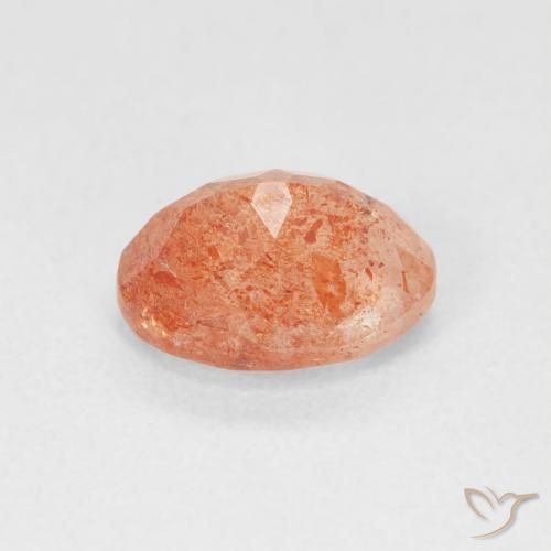 9,17 ctw natürlicher Grapefruit-Orange Sonnenstein, Oval, Lichtdurchlässig