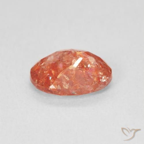 9,17 ctw natürlicher Grapefruit-Orange Sonnenstein, Oval, Lichtdurchlässig