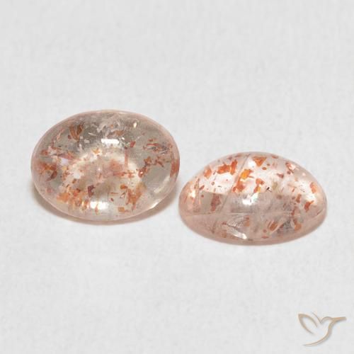 2.08 ct natürliche hellorange Sonnenstein-Edelsteine, Oval, Lichtdurchlässig