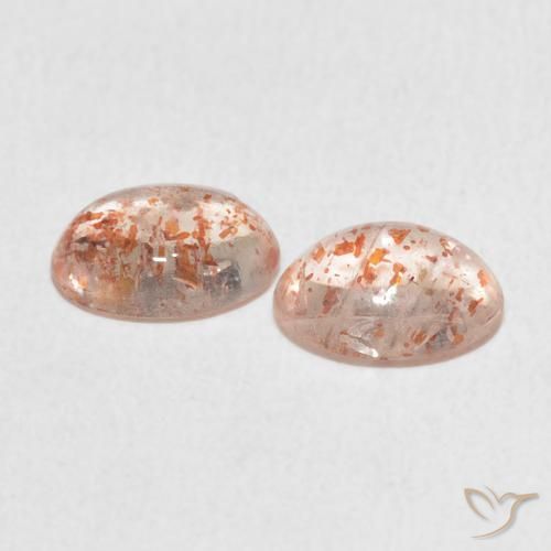 2.08 ct natürliche hellorange Sonnenstein-Edelsteine, Oval, Lichtdurchlässig