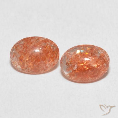 1.93ctw Natürlicher Ingwer-Orange Sonnenstein, Oval, Lichtdurchlässig