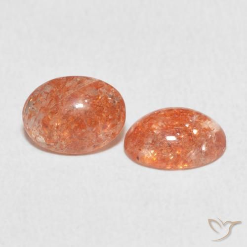 1.93 ct natürliche Ingwer-Orange Sonnenstein-Edelsteine, Oval, Lichtdurchlässig