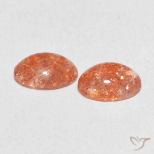 1.93 ct natürliche Ingwer-Orange Sonnenstein-Edelsteine, Oval, Lichtdurchlässig