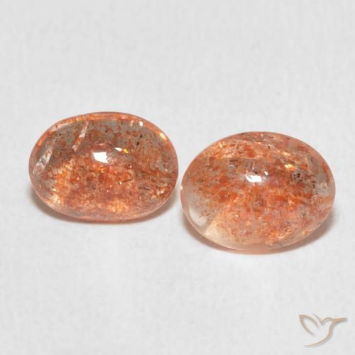 2.15ctw Natürlicher Ingwer-Orange Sonnenstein, Oval, Lichtdurchlässig