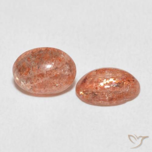 2.11 ct natürliche Grapefruit-Orange Sonnenstein-Edelsteine, Oval, Lichtdurchlässig