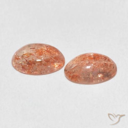 1.91 ct natürliche rötlich-orange Sonnenstein-Edelsteine, Oval, Lichtdurchlässig