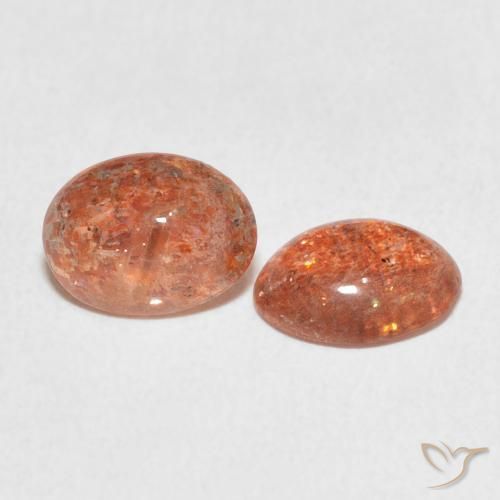 2.05 ct natürliche Mittelorange Sonnenstein-Edelsteine, Oval, Lichtdurchlässig