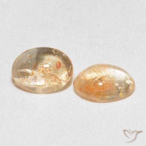 2.29 ct natürliche Helle Pfirsichorange Sonnenstein-Edelsteine, Oval, Lichtdurchlässig