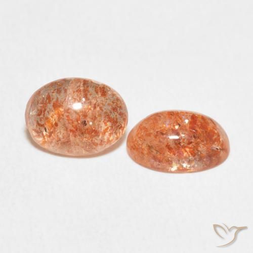 2.20 ct natürliche Helle Tigerorange Sonnenstein-Edelsteine, Oval, Lichtdurchlässig