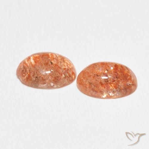 2.20 ct natürliche Helle Tigerorange Sonnenstein-Edelsteine, Oval, Lichtdurchlässig