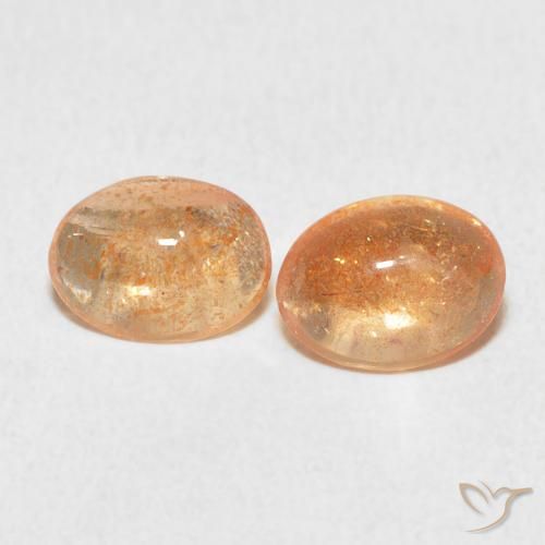 1.83ctw Natürlicher hellorange Sonnenstein, Oval, Lichtdurchlässig