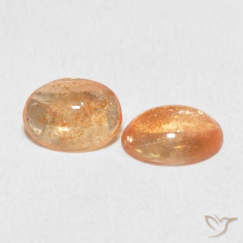 1.83 ct natürliche hellorange Sonnenstein-Edelsteine, Oval, Lichtdurchlässig