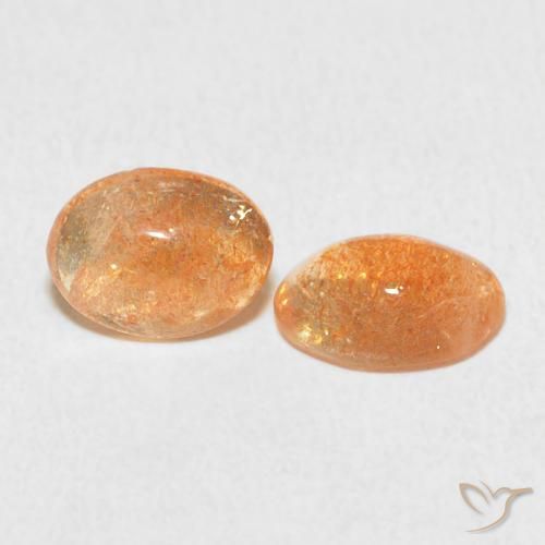 2.08 ct natürliche Helle Pfirsichorange Sonnenstein-Edelsteine, Oval, Lichtdurchlässig