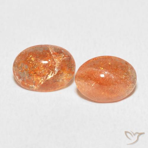 1.88ctw Natürlicher Medium Light-Orange Sonnenstein, Oval, Lichtdurchlässig