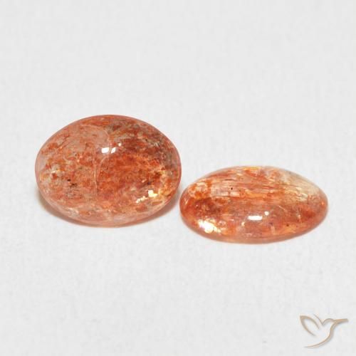 1.60 ct natürliche Mittelorange Sonnenstein-Edelsteine, Oval, Lichtdurchlässig