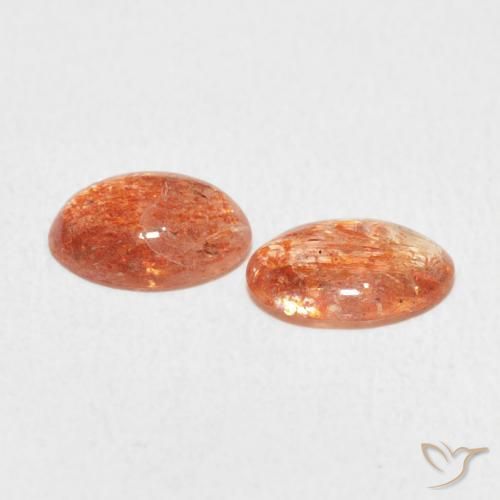 1.60 ct natürliche Mittelorange Sonnenstein-Edelsteine, Oval, Lichtdurchlässig