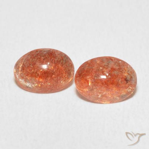 1.80ctw Natürlicher Grapefruit-Orange Sonnenstein, Oval, Lichtdurchlässig