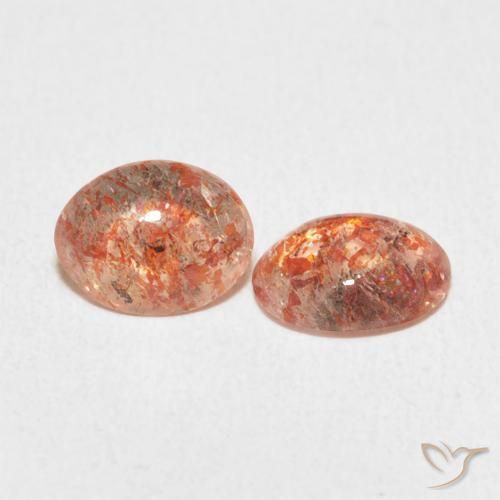 1.63 ct natürliche Mittelorange Sonnenstein-Edelsteine, Oval, Lichtdurchlässig