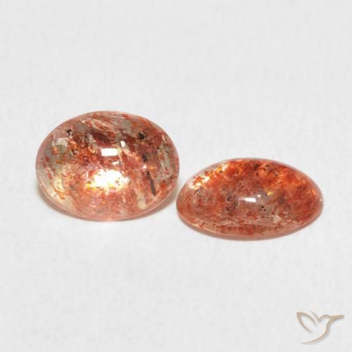 1.70 ct natürliche Mittelorange Sonnenstein-Edelsteine, Oval, Lichtdurchlässig