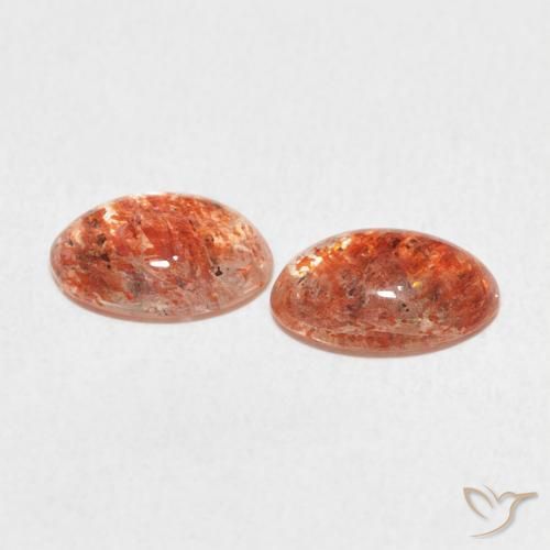 1.70 ct natürliche Mittelorange Sonnenstein-Edelsteine, Oval, Lichtdurchlässig