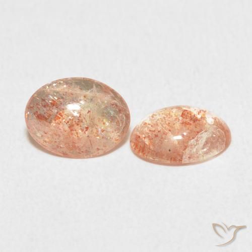 1.74 ct natürliche hellorange Sonnenstein-Edelsteine, Oval, Lichtdurchlässig