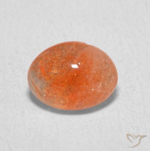 1.18ct Natürlicher tieforange Sonnenstein, Oval, Lichtdurchlässig