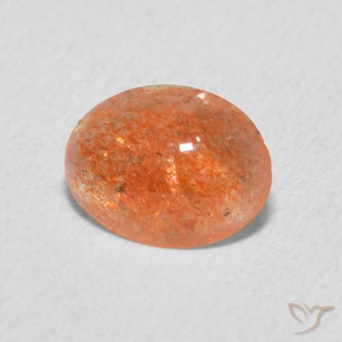 9,17 ctw natürlicher Yam Orange Sonnenstein, Oval, Lichtdurchlässig