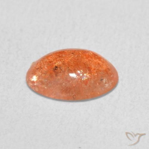 9,17 ctw natürlicher Yam Orange Sonnenstein, Oval, Lichtdurchlässig
