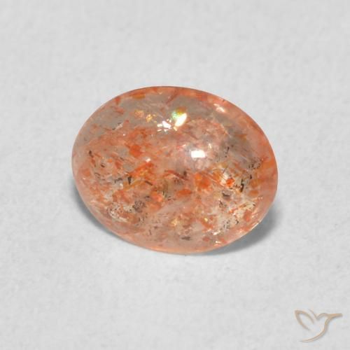 9,17 ctw natürlicher Medium Light-Orange Sonnenstein, Oval, Lichtdurchlässig