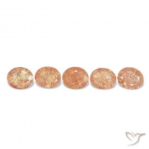 23.13 ct natürliche Helle Tigerorange Sonnenstein-Edelsteine, Oval, Transparent