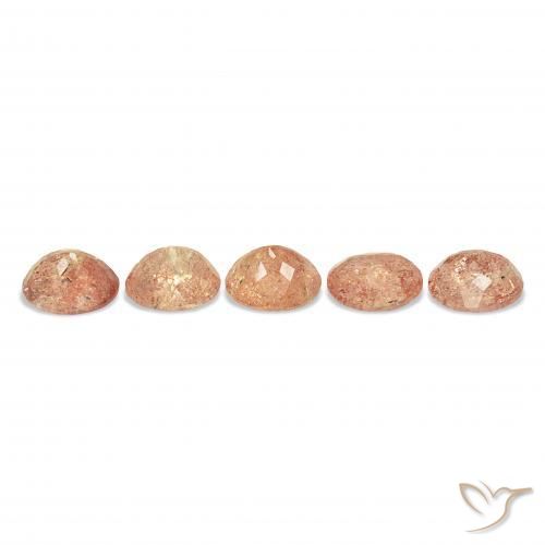 23.13 ct natürliche Helle Tigerorange Sonnenstein-Edelsteine, Oval, Transparent