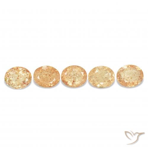 22.26ctw hellorange Sonnenstein, Oval, Transparent