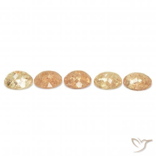 22.26 ct natürliche hellorange Sonnenstein-Edelsteine, Oval, Transparent